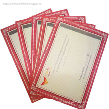 Anti-Counterfeiting Watermark Paper Certificate